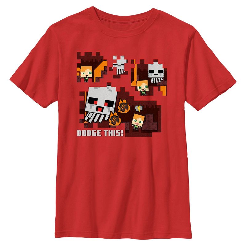 تي شيرت ماين كرافت دودج لافا للأولاد