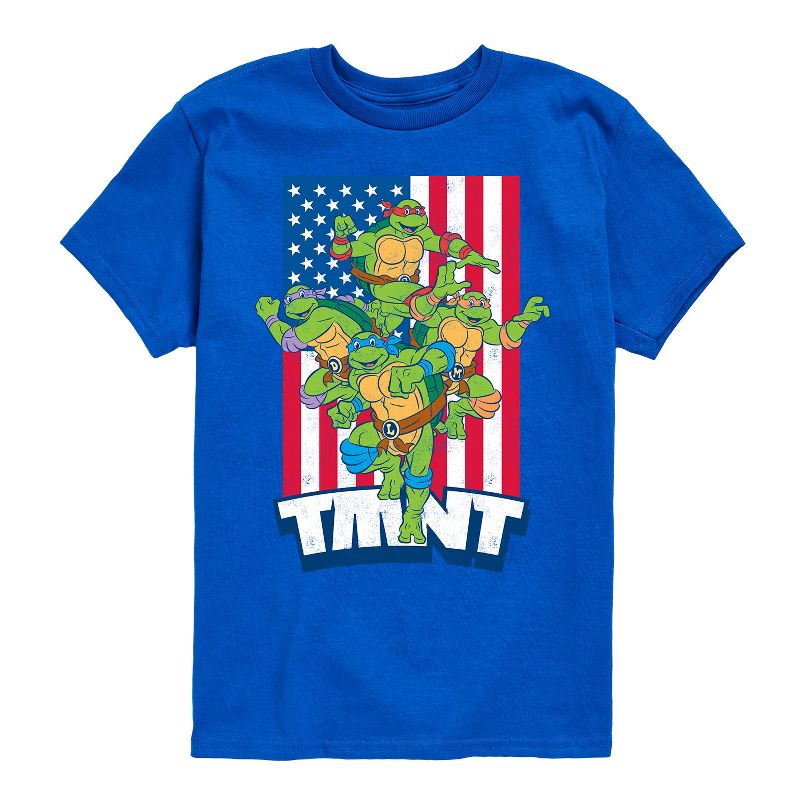 تي شيرت جرافيكي بأكمام قصيرة للأولاد من Teenage Mutant Ninja Turtles - USA Turtles