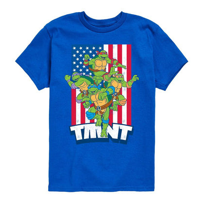 تي شيرت جرافيكي بأكمام قصيرة للأولاد من Teenage Mutant Ninja Turtles - USA Turtles