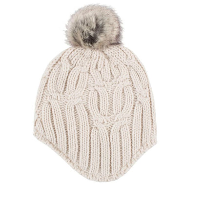 Girls Frigid Cosy Ear Hat w/ Pom Pom