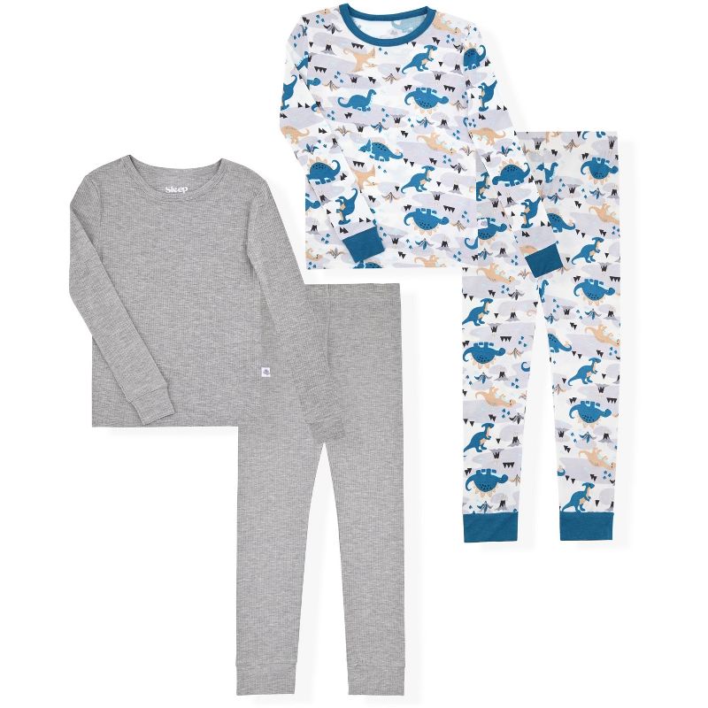 Sleep On It Boys Viscose From Bamboo 2-Piece Snug Fit Pajama Set (2-Pack) - Toddler Pajamas to Boys Pajama Sets