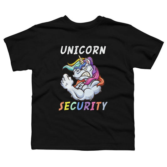 تي شيرت بتصميم يونيكورن سيكيوريتي من مينه مينه للأولاد من تصميم هيومانز في الهالوين - زيّ للبالغين