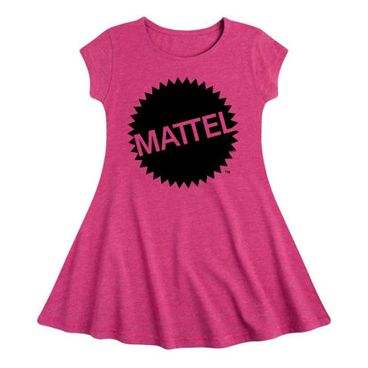 Girls' - Mattel - Mattel Original Logo Fit & Flair Cap Sleeve Dress