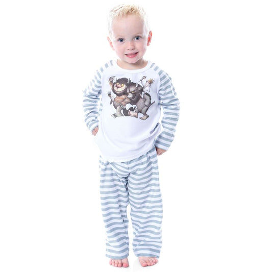 طقم نوم مخطط من مجموعة Where The Wild Things Are Little Boys' Rumpus Start متعدد الألوان