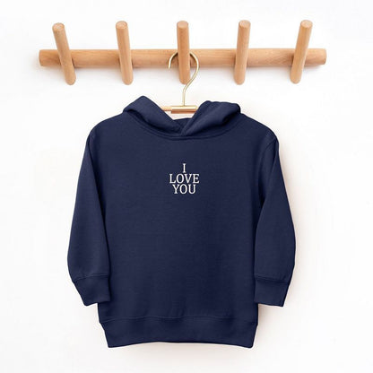 The Juniper Shop Embroidered I Love You Words Toddler Graphic Hoodie