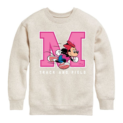 Boys' - Disney - Minnie Track And Field Graphic Long Sleeve Fleece Sweatshirt