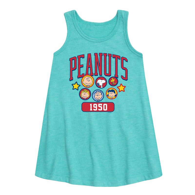 Girls' - Peanuts - Peanuts Crew Athletic Graphic Sleeveless Aline Dress