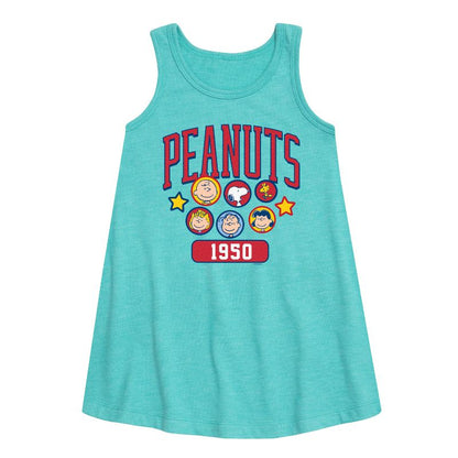 Girls' - Peanuts - Peanuts Crew Athletic Graphic Sleeveless Aline Dress
