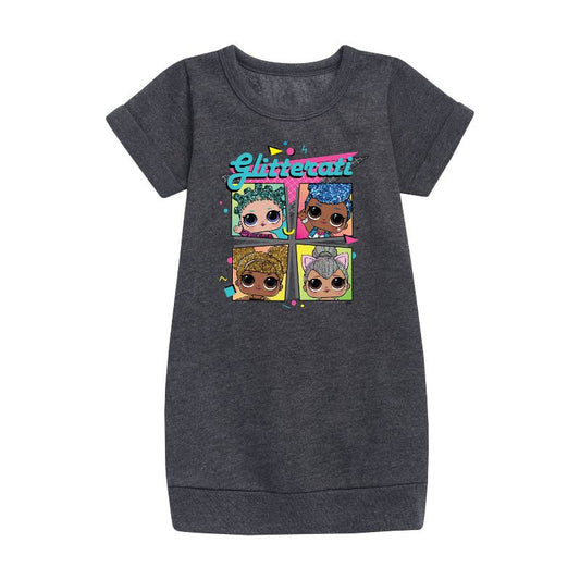 Girls' - LOL Surprise! - Glam Series Graphic Short Sleeve Fleece Dress