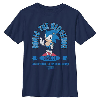 Boys Sonic the Hedgehog Faster Than the Speed of Sound T Shirt