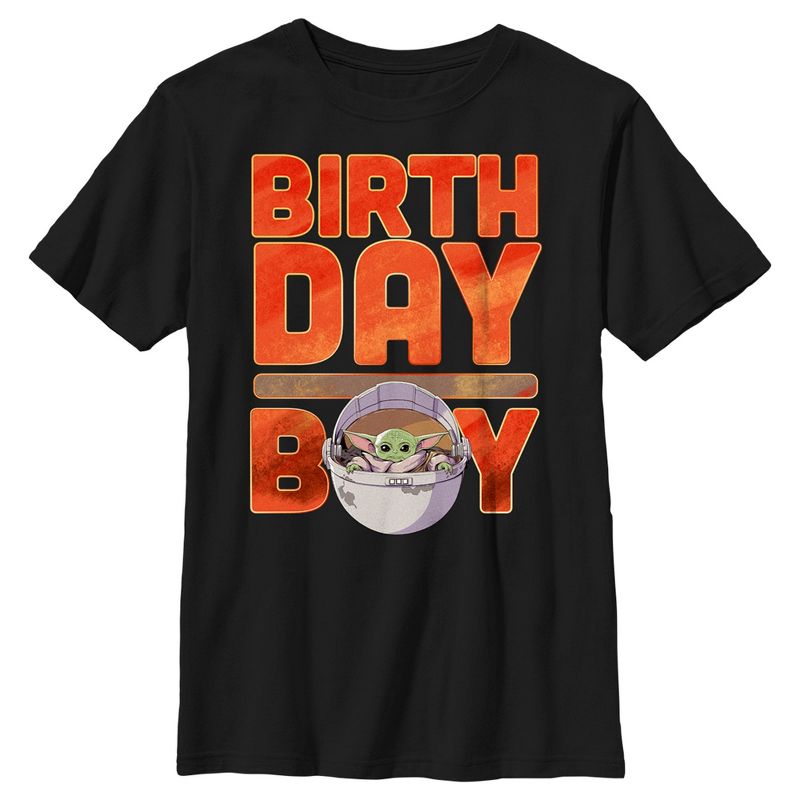 Boy's Star Wars: The Mandalorian Birthday Grogu T-Shirt