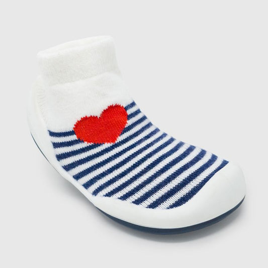 Komuello Toddler Girl First Walk Sock Shoes Heartbreaker