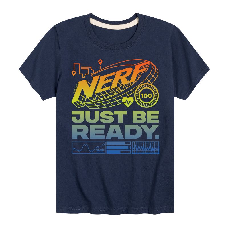 تي شيرت نيرف للأولاد بأكمام قصيرة وشعار متدرج