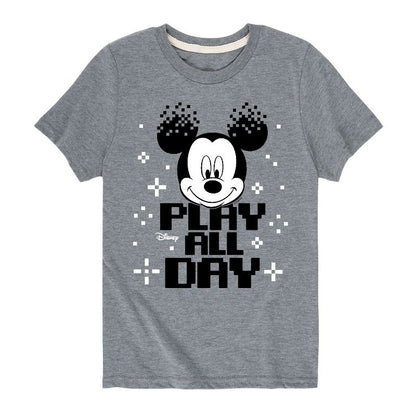 Boys' - Disney - Play All Day Pixels Short Sleeve Graphic T-Shirt