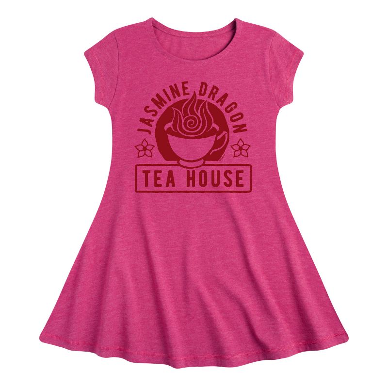 فستان بناتي من أفاتار: ذا لاست إيربندر - ياسمين دراجون، مناسب وأنيق، بأكمام قصيرة