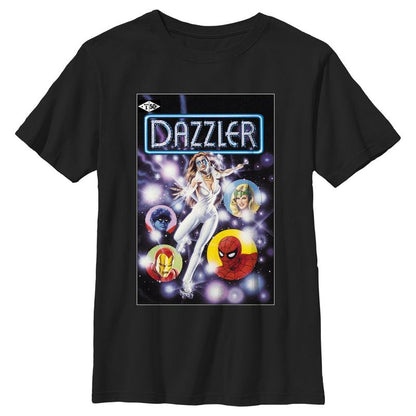 تي شيرت قصير بغلاف كتاب هزلي من Marvel Dazzler للأولاد من أبطال خارقين من Friends