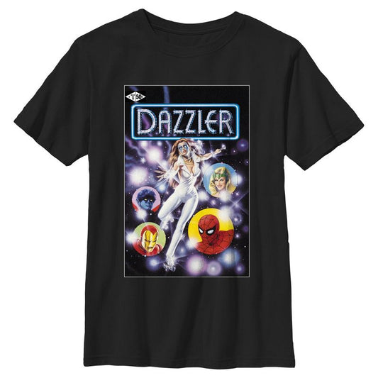 تي شيرت قصير بغلاف كتاب هزلي من Marvel Dazzler للأولاد من أبطال خارقين من Friends