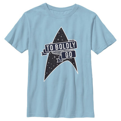 Boy's Star Trek To Boldly Go Starfleet T-Shirt