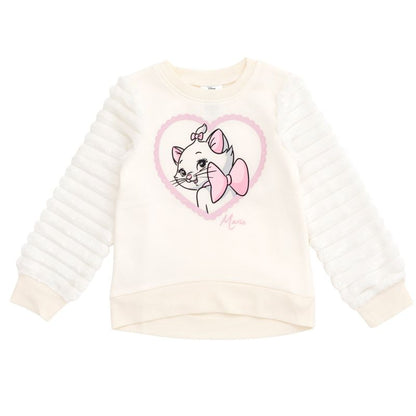 Disney Girls Fleece Sweatshirt with Faux Fur Sleeves Little Kid to Big Kid
