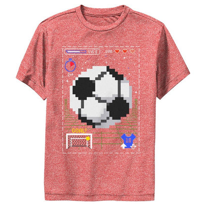 Boy's Lost Gods Soccer Pixel Art Performance Tee