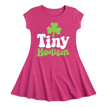 فستان قصير الأكمام بتصميم أنيق ومناسب ليوم القديس باتريك للفتيات - رسالة فورية