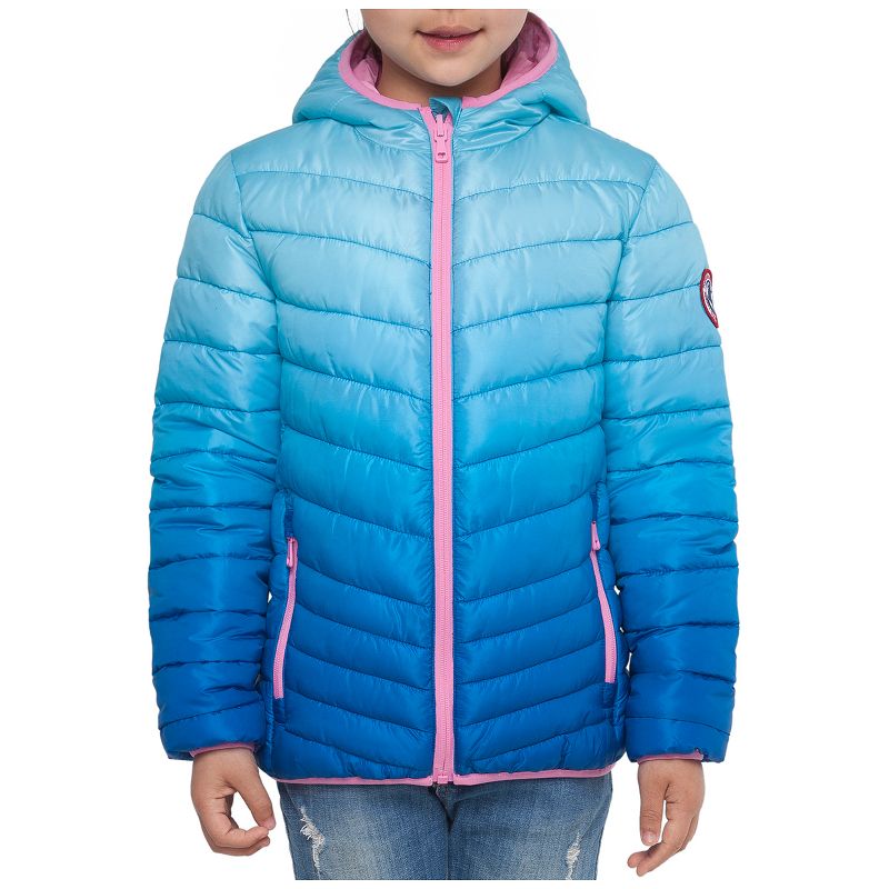 Rokka&Rolla Girls' Reversible Light Puffer Jacket Coat
