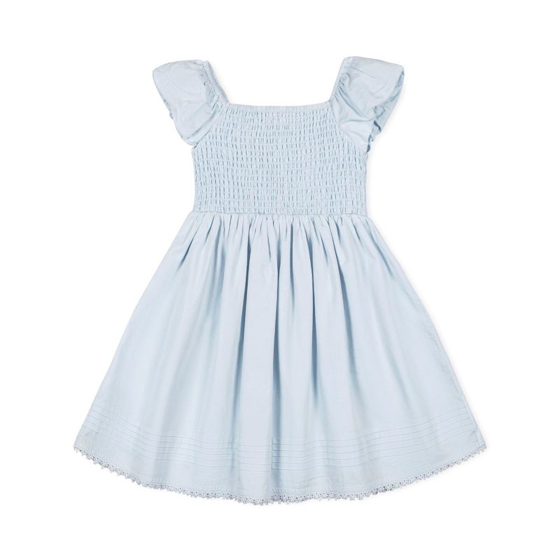 Hope & Henry Girls'  Sateen Cap Sleeve Special Occasion Smocked Flower Girl Dress, Kids