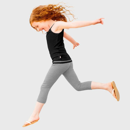 City Threads Girls 100% Cotton Soft Capri Leggings - USA-Made