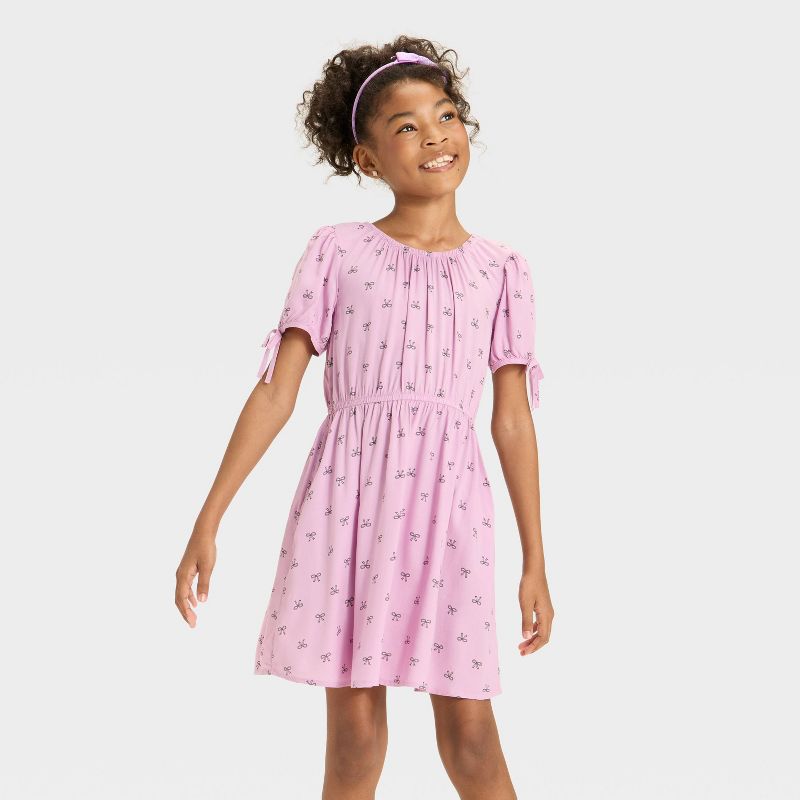 Girls' Short Sleeve Woven Dress - Cat & Jack™