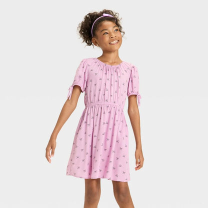 Girls' Short Sleeve Woven Dress - Cat & Jack™