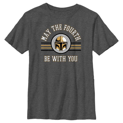 Boy's Star Wars: The Mandalorian May the Fourth Be With You Din Djarin T-Shirt