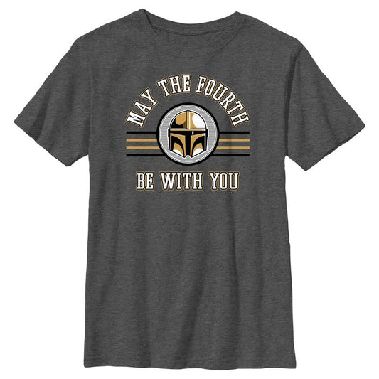 Boy's Star Wars: The Mandalorian May the Fourth Be With You Din Djarin T-Shirt