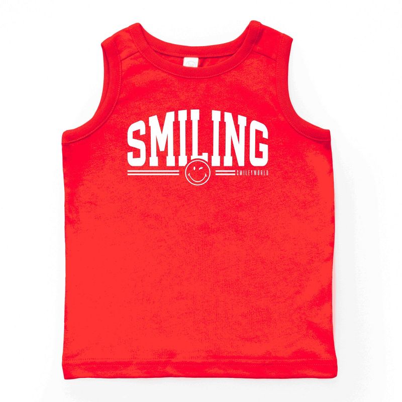 بلوزة رياضية للشباب من مجموعة The Juniper Shop SmileyWorld Arched Varsity