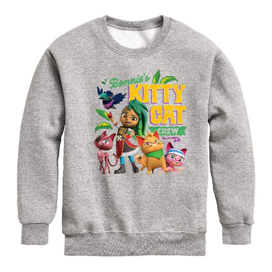 Boys' - Santiago of The Seas - Kitty Cat Crew Graphic Long Sleeve Fleece Sweatshirt