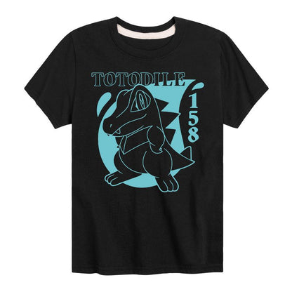 Boys' - Pokémon - Totodile Water Type Short Sleeve Graphic T-Shirt