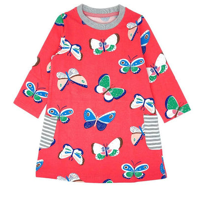 Wrapables Girls Casual Print Cotton Dress
