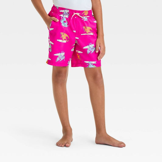Boys' Dinosaur Printed Swim Shorts - Cat & Jack™ Pink