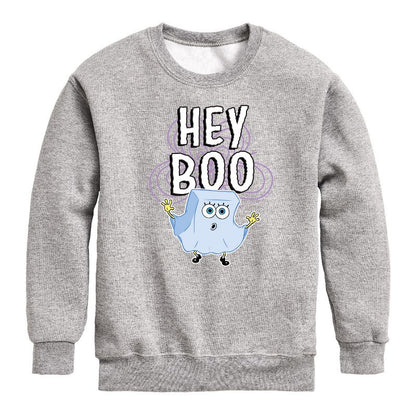 Boys' - SpongeBob SquarePants - Hey Boo Graphic Long Sleeve Fleece Sweatshirt