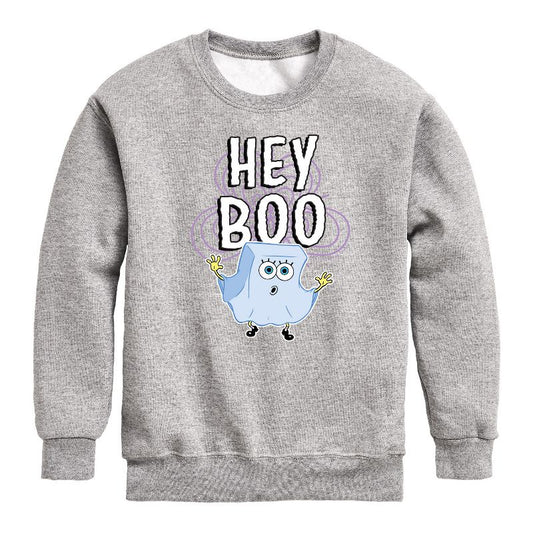 Boys' - SpongeBob SquarePants - Hey Boo Graphic Long Sleeve Fleece Sweatshirt