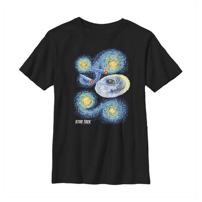 Boy's Star Trek Starry Night Enterprise T-Shirt