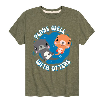 تي شيرت جرافيكي بأكمام قصيرة من فيشر برايس للأولاد - يُناسب ثعالب الماء