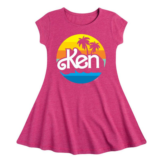 Girls' - Barbie - Ken Fit & Flair Cap Sleeve Dress