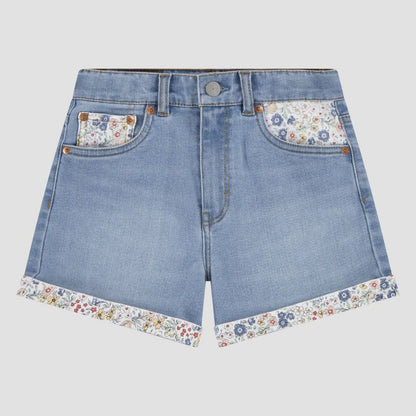 Levi's® Girls' Floral Mom Denim Shorts - Light Wash