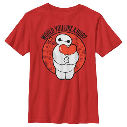 Boy's Big Hero 6 Valentine's Baymax Likes Hugs T-Shirt