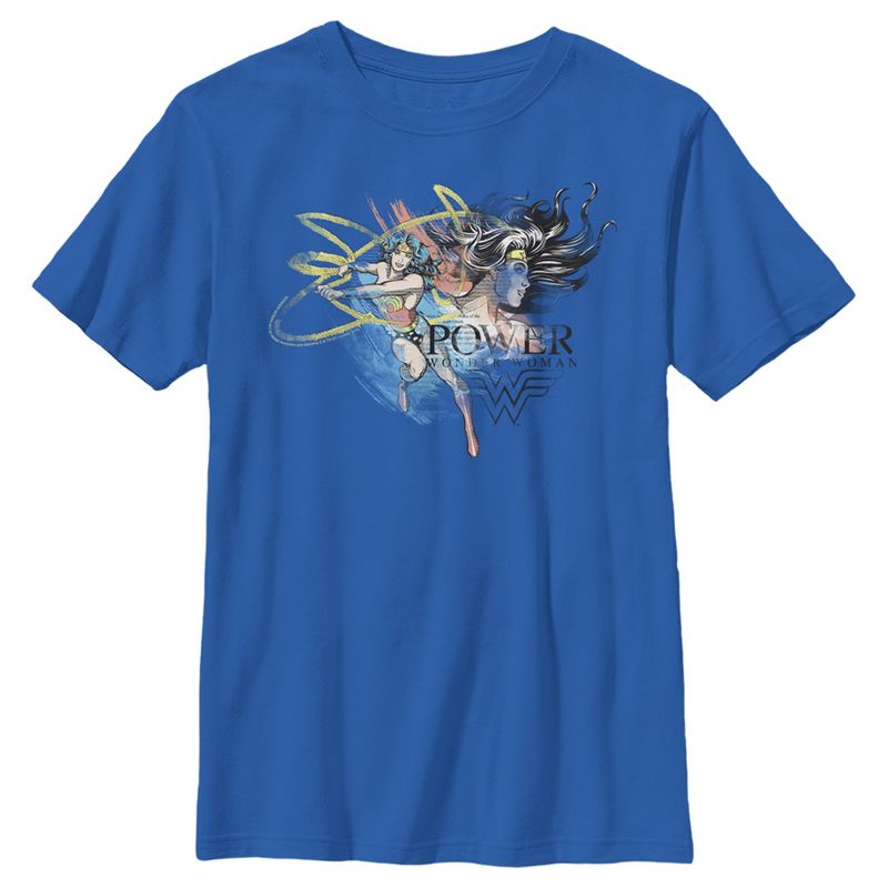 Boy's Wonder Woman Power Sketches T-Shirt