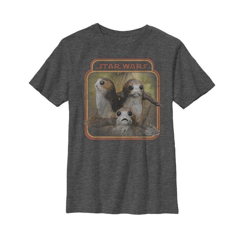 Boy's Star Wars The Last Jedi Porgs Frame T-Shirt
