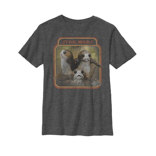 Boy's Star Wars The Last Jedi Porgs Frame T-Shirt