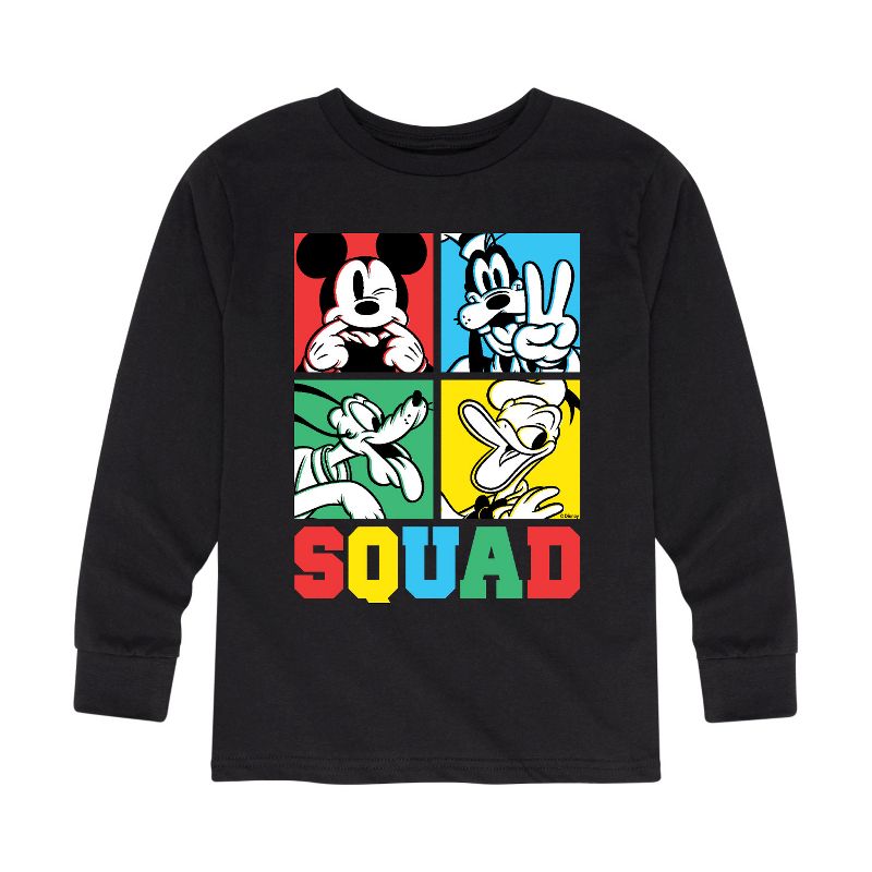 Boys' - Disney - Squad Grid Long Sleeve Graphic T-Shirt