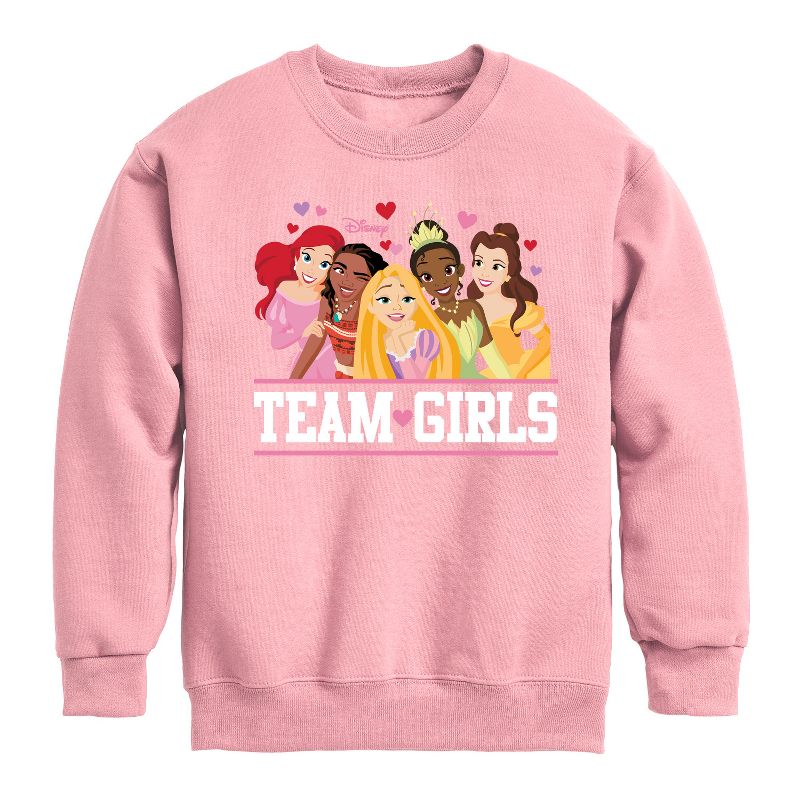 Boys' - Disney - Team Girls Graphic Long Sleeve Fleece Sweatshirt