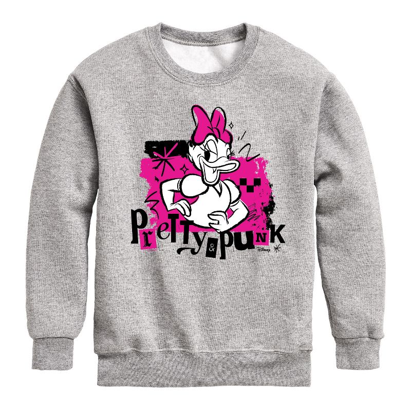 Boys' - Disney - Pretty And Punk Graphic Long Sleeve Fleece Sweatshirt